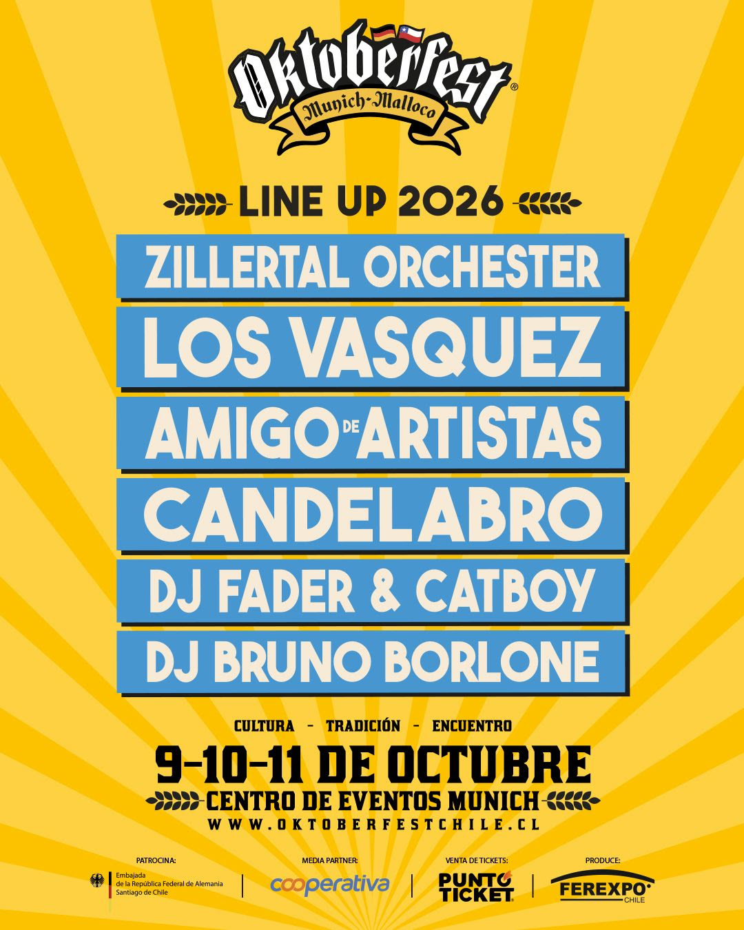 Oktoberfest 2026: Revelan cartel oficial